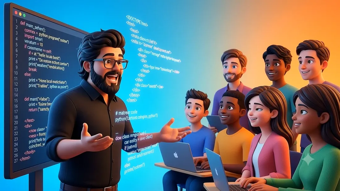 FutureCorp mentor teaching a live class